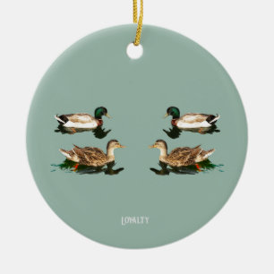 Ducks mallards ceramic tree decoration
