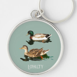 Ducks mallards key ring