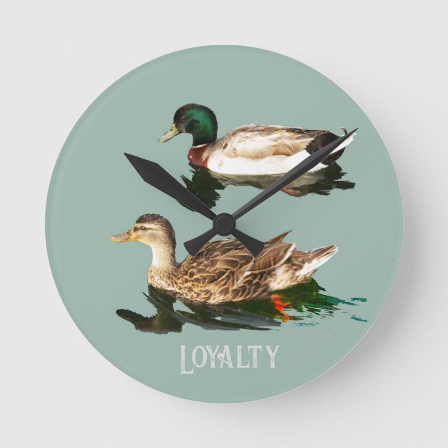 Ducks mallards round clock (Front)