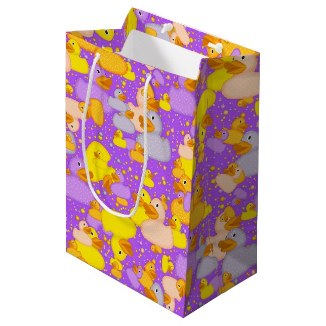 Ducks-n-Dots-Style-1-Purple-GIFT BAG M (Front Angled)