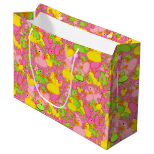 Ducks-n-Dots-Style-2-Drk Pink-GIFT BAG L