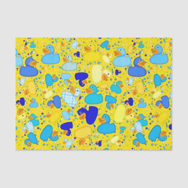 Ducks-n-Dots-Style-3-Drk Yellow-TISSUE WRAP PAPER (Front)