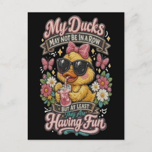 Ducks Not in a Row: A Mental Health Awareness Camp Holiday Postcard