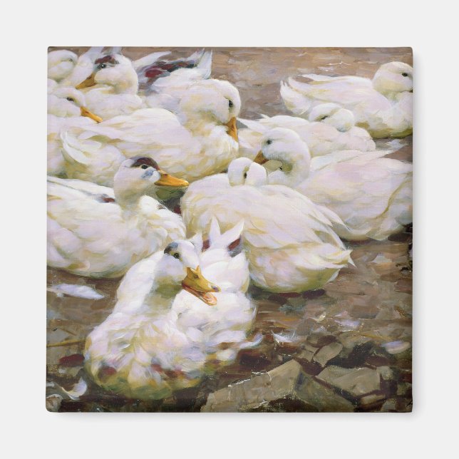 Ducks on a pond magnet (Front)