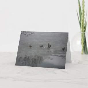 "Ducks on Ice" Thank You Card