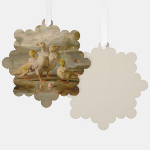 Ducks - Paper Tree Decoration Stationery Card