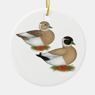Ducks:  Penciled Calls Ceramic Tree Decoration