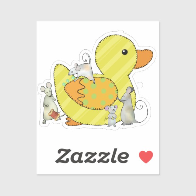 Ducks sew round stickers (Sheet)