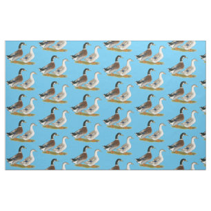 Ducks:  Silver Appleyard Fabric