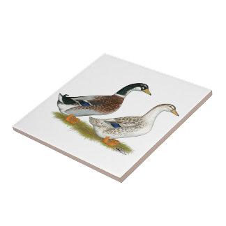 Ducks: Silver Appleyard Tile