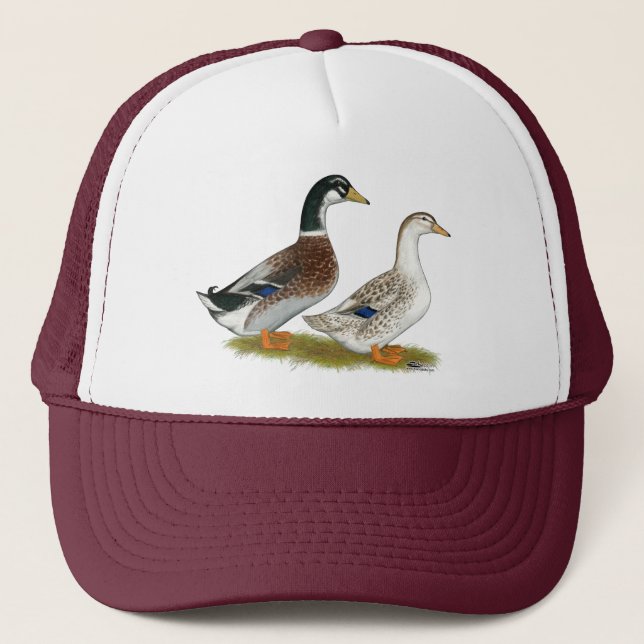 Ducks:  Silver Appleyard Trucker Hat (Front)