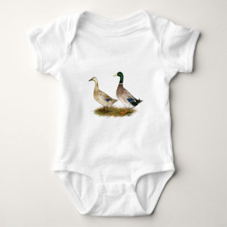 Ducks: Silver Welsh Harlequin Baby Bodysuit