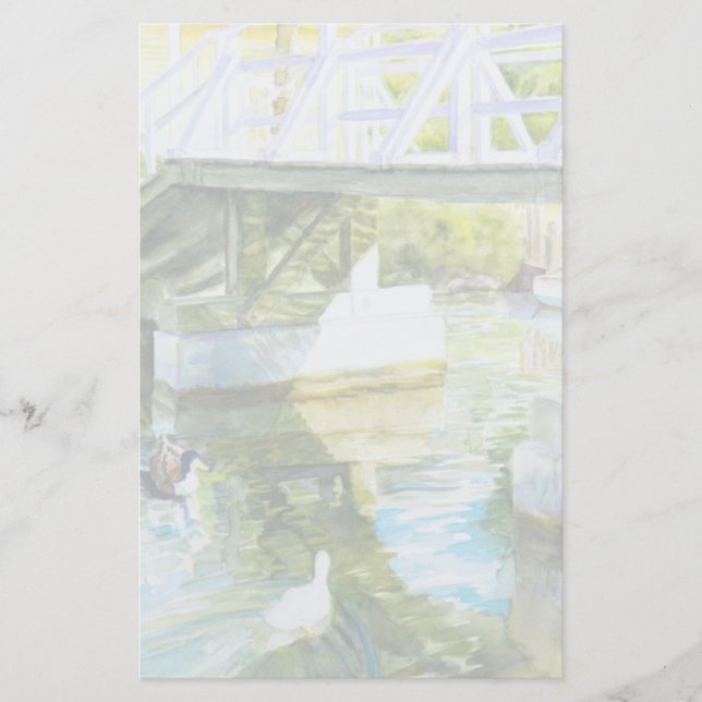 Ducks Under a bridge Stationery (Front)