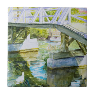 Ducks Under a bridge Tile