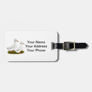 Ducks: White Crested Luggage Tag
