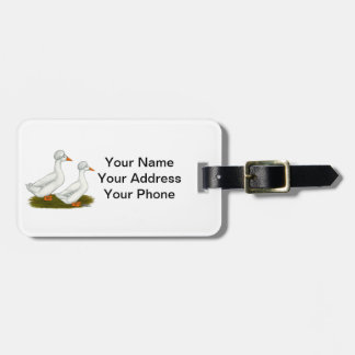 Ducks: White Crested Luggage Tag
