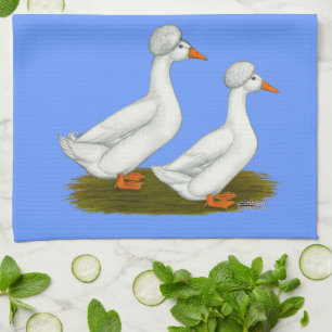 Ducks: White Crested Tea Towel