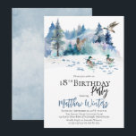 Ducks Woodland Forest Nature 18th Birthday Party Invitation<br><div class="desc">Nature-themed,  woodland forest scene with ducks party for his "18th Birthday".  Composite design by Holiday Hearts Designs.</div>