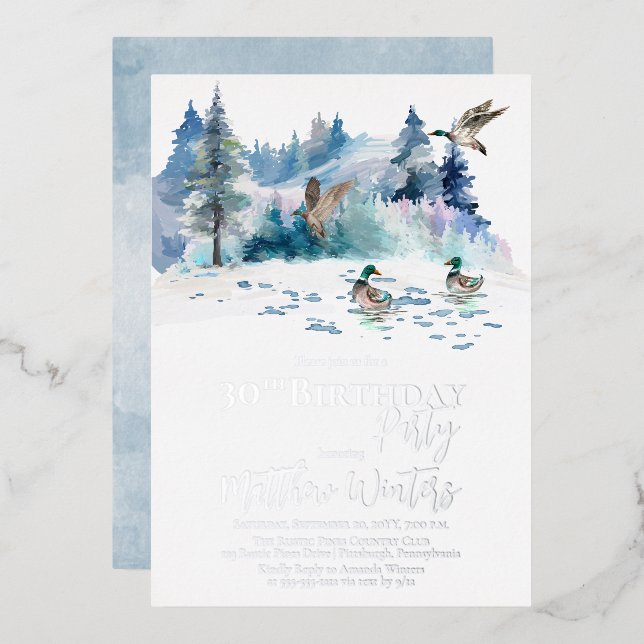 Ducks Woodland Forest Nature 30th Birthday Party (Front/Back)