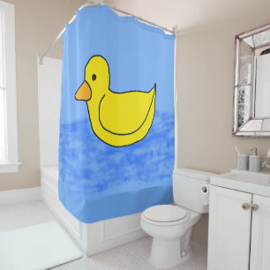 Ducky Blue Shower Curtain