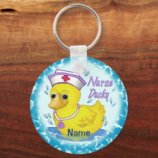 Ducky cute nurse key ring