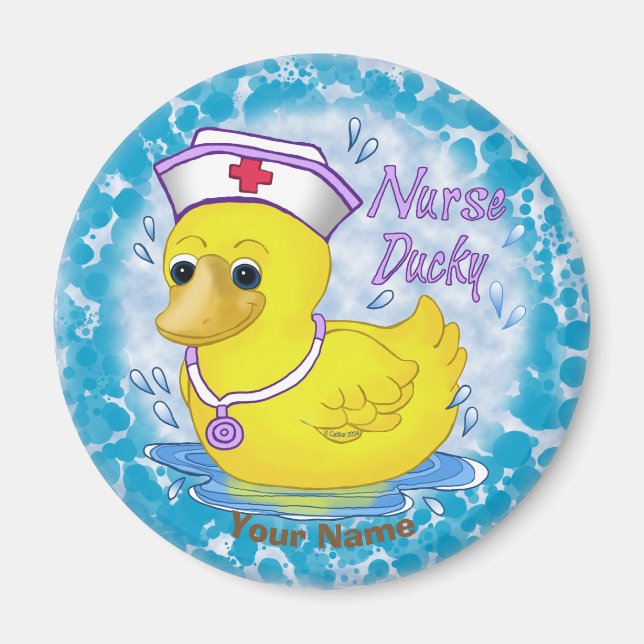 Ducky cute nurse  magnet (Front)