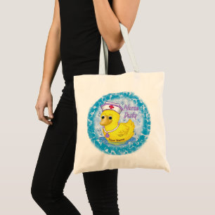 Ducky cute nurse  tote bag