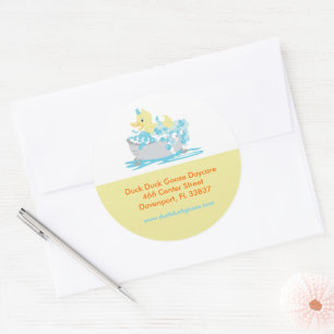 Ducky Duck in Tub Customised Address Labels