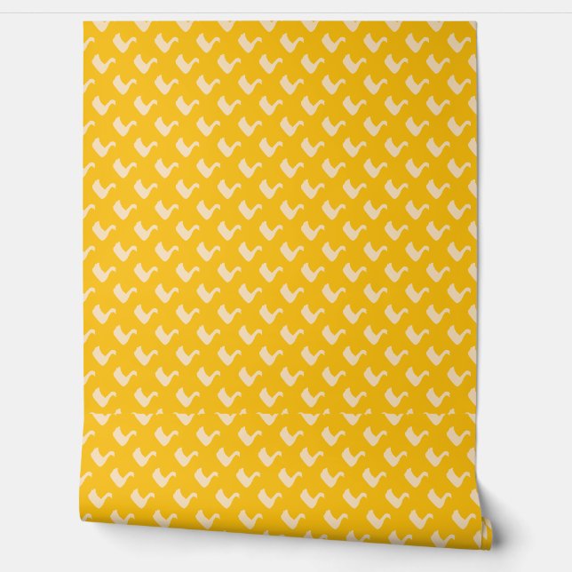 Ducky Duck  Kids Yellow  Wallpaper (Unrolling)