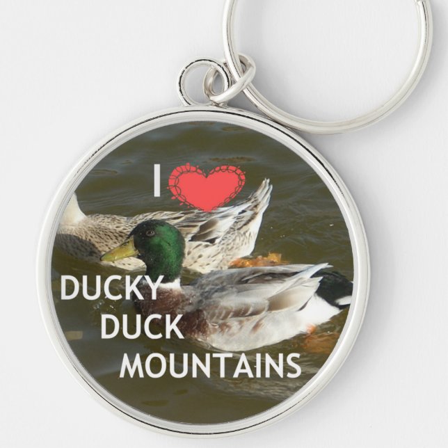 Ducky duck mountains. key ring (Front)