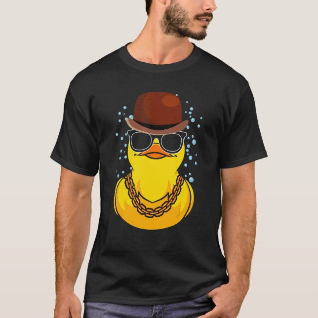 Ducky  Duckling Duckie Cool Sunglasses Rubber Duck T-Shirt (Front)