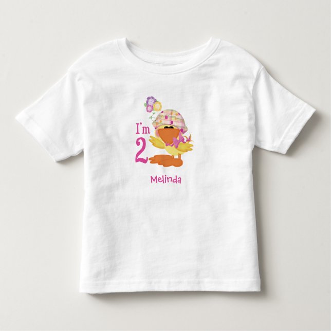 Ducky Girl 2nd Birthday Toddler T-shirt (Front)