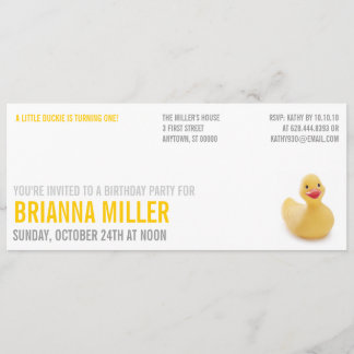 Ducky Kitsch Birthday Party Invitation