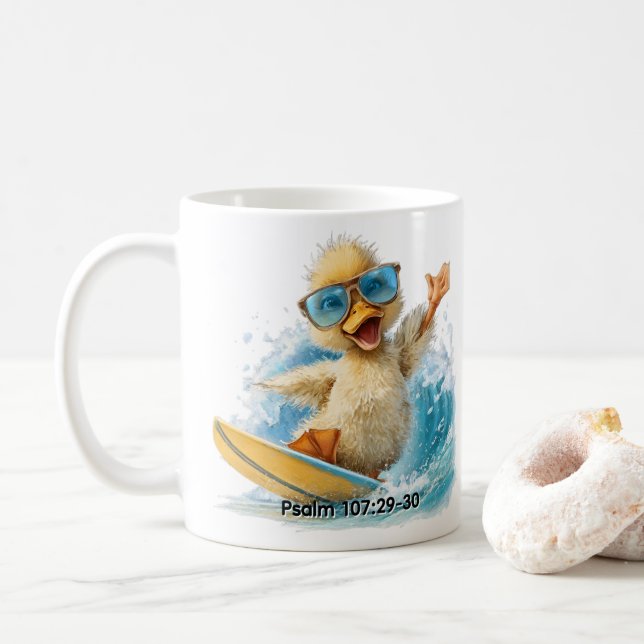 Ducky Sharing the Word ** Coffee Mug (With Donut)