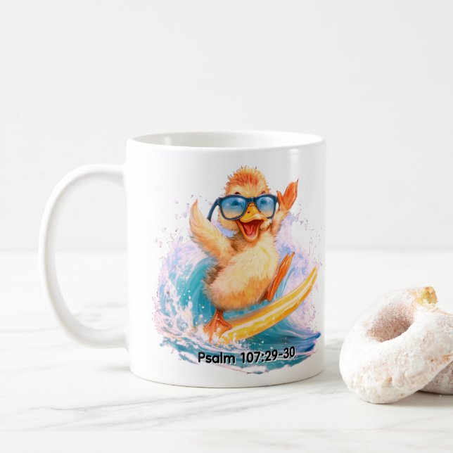 Ducky Sharing the Word # Coffee Mug (With Donut)