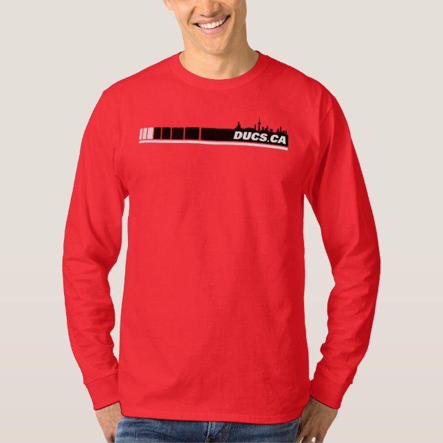 Ducs.ca Shirt w/gears (red) (Front)