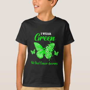 Duct Cancer Awareness I Wear Green Butterfly T-Shirt