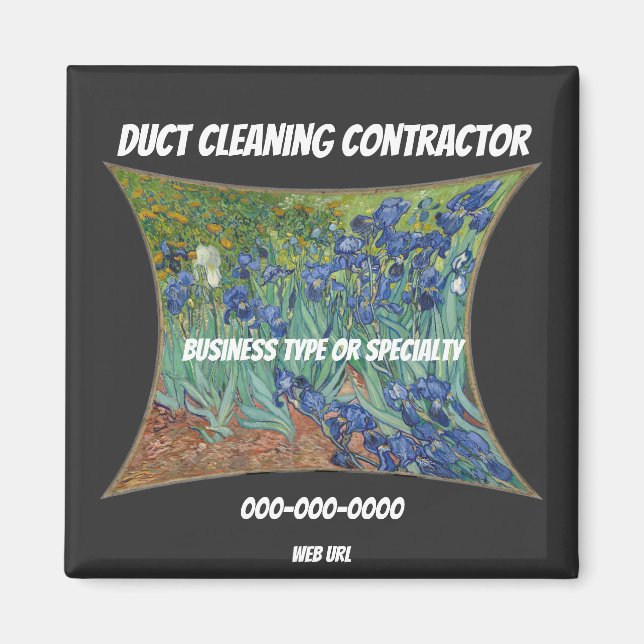 Duct Cleaning Business Staff Logo Uniform Magnet (Front)