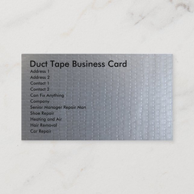 Duct Tape Business Card (Front)