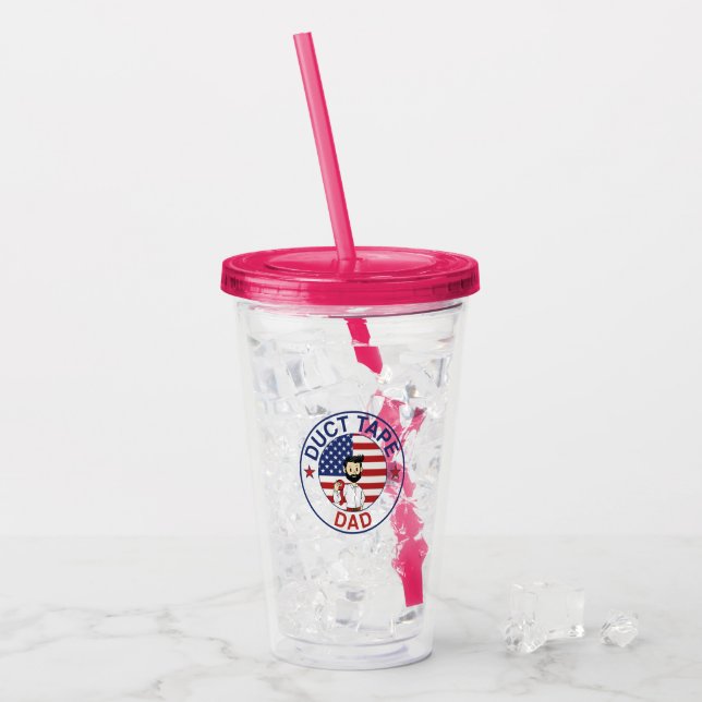 Duct Tape Dad - Acrylic Tumbler (Front Ice)