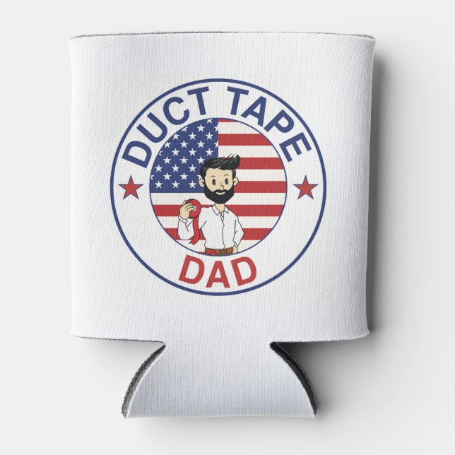 Duct Tape Dad - Can Cooler (Front)