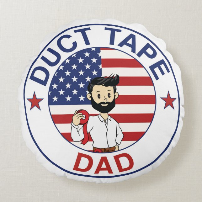 Duct Tape Dad - Throw Pillow (Front)