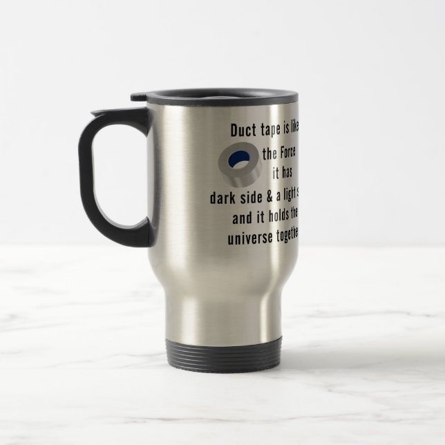 Duct Tape, Engineering humour Travel Mug (Left)