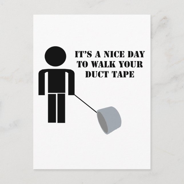 Duct Tape Humour Walk Your Duct Tape Postcard (Front)