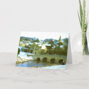 Duddington, Northamptonshire snow scene Holiday Card