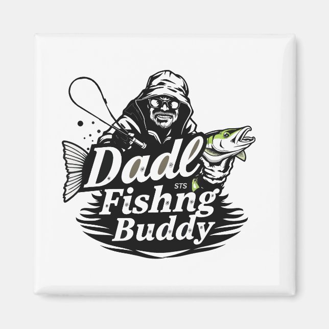 Dude Fishing Buddy Magnet (Front)