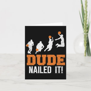 Dude Nailed It Cute Bysketbyll Game Vintage Byll S Card