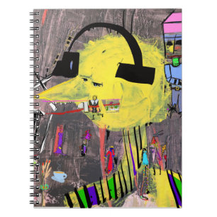 DUDE WITH HEADPHONES spiral notebook