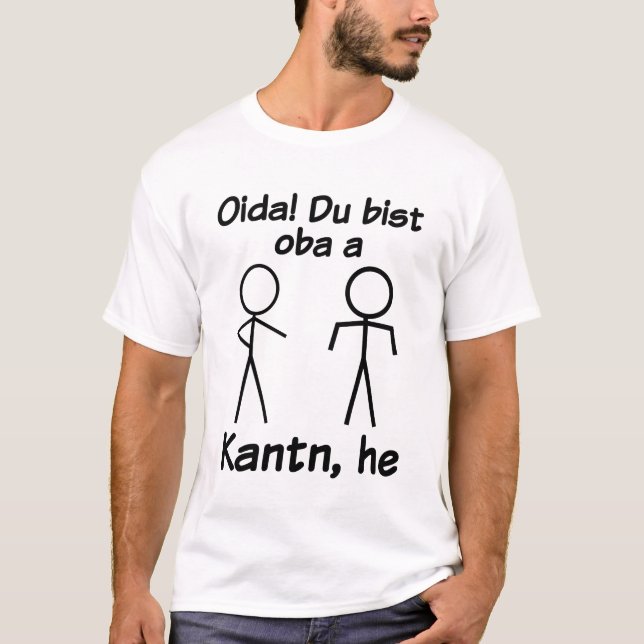 Dude! You Are Oba A Kantn, Hey Stick Figure Guys T-Shirt (Front)