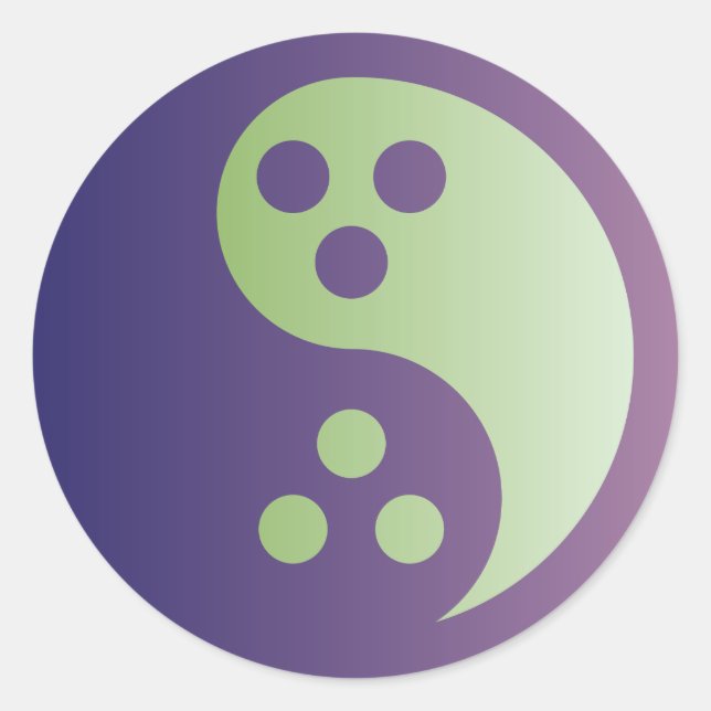 Dudeism Yin Yang Sticker (large circle) (Front)